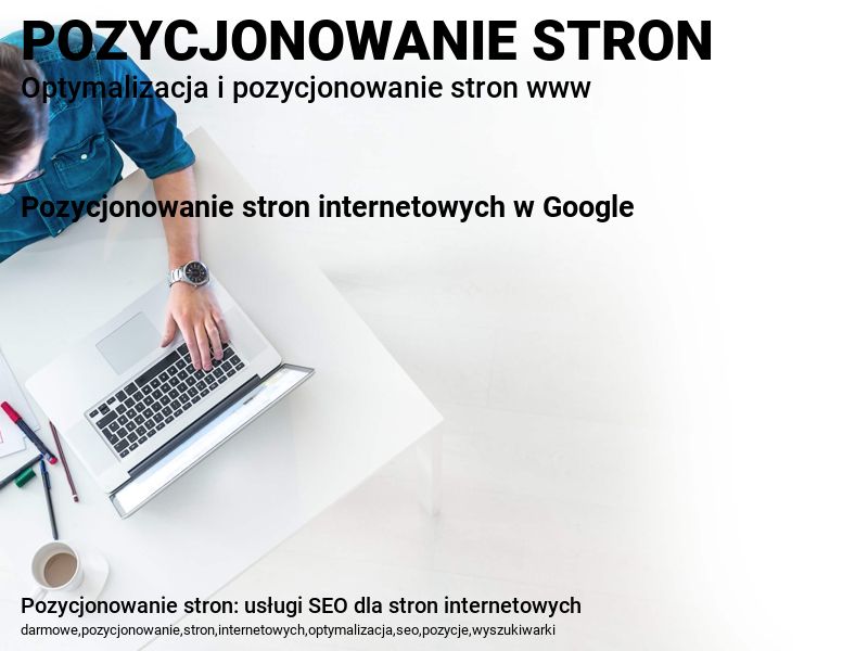 Pozycjonowanie stron: usługi SEO dla stron internetowych